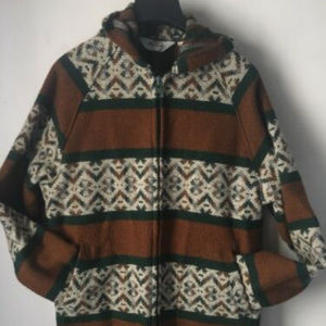 Woolrich Womens Vintage Full Zip Hooded Coat Size